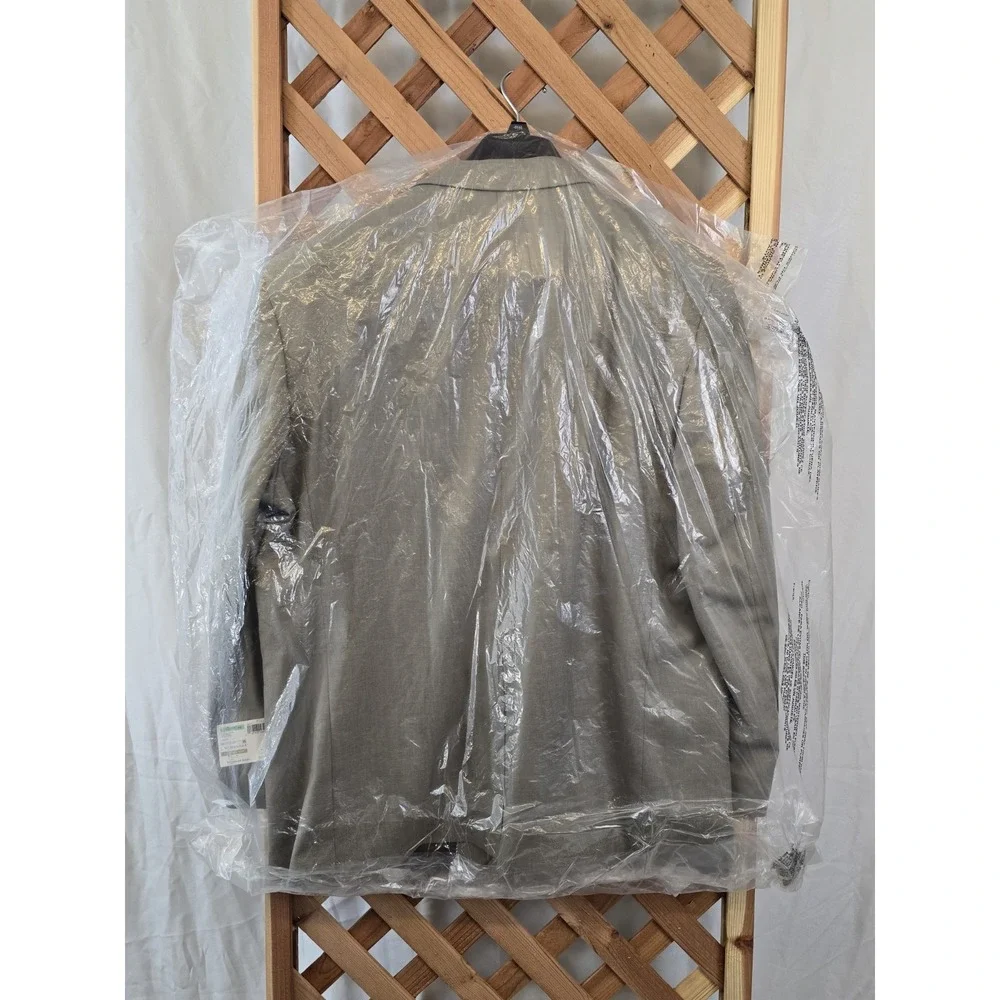 NWT J.M. Haggar Men's JMH Premium Stretch Jacket - Size 46 - Color Oatmeal Solid